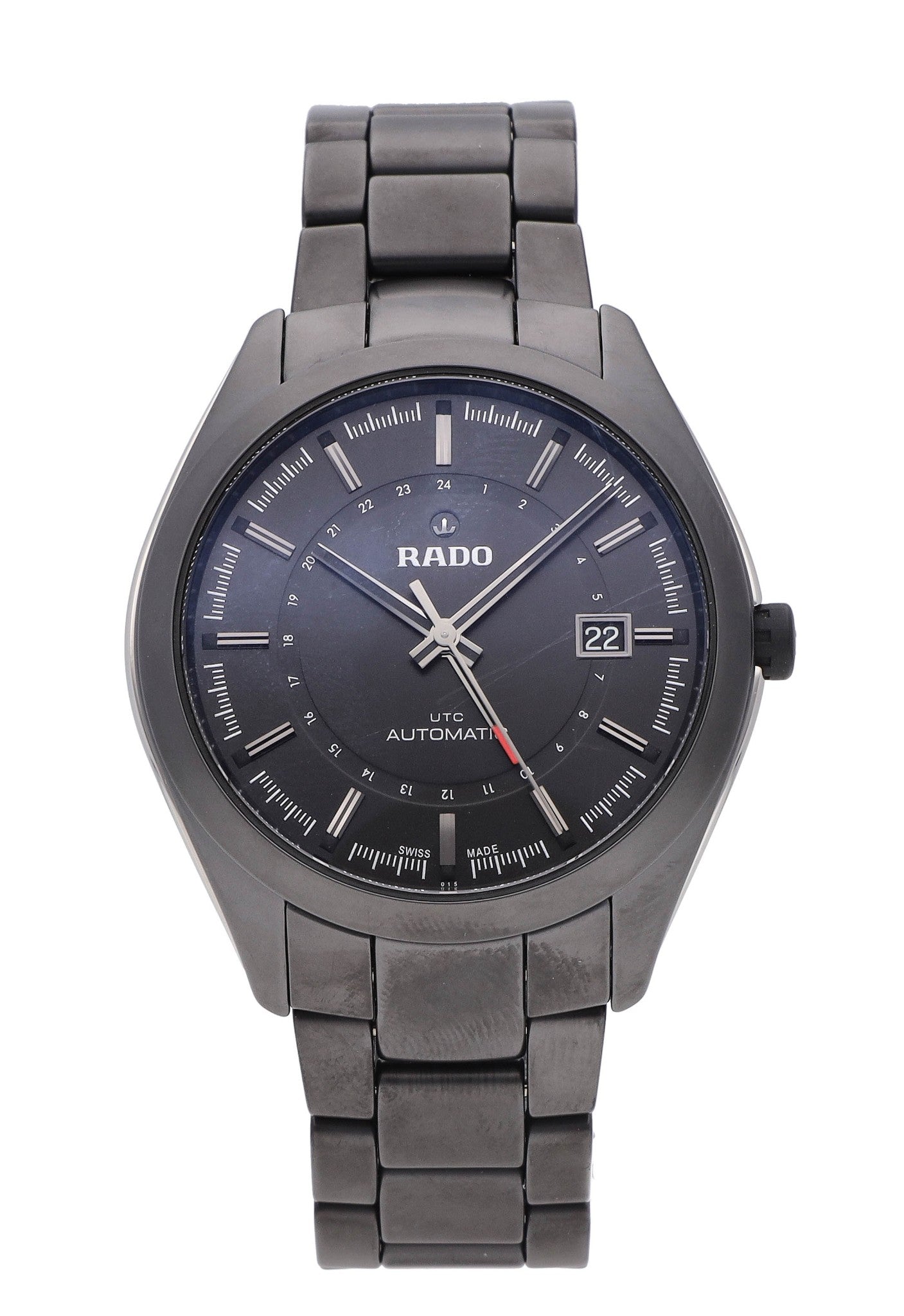 Rado HyperChrome 42mm Automatic GMT Black Dial Ceramic Men's Watch R32167152