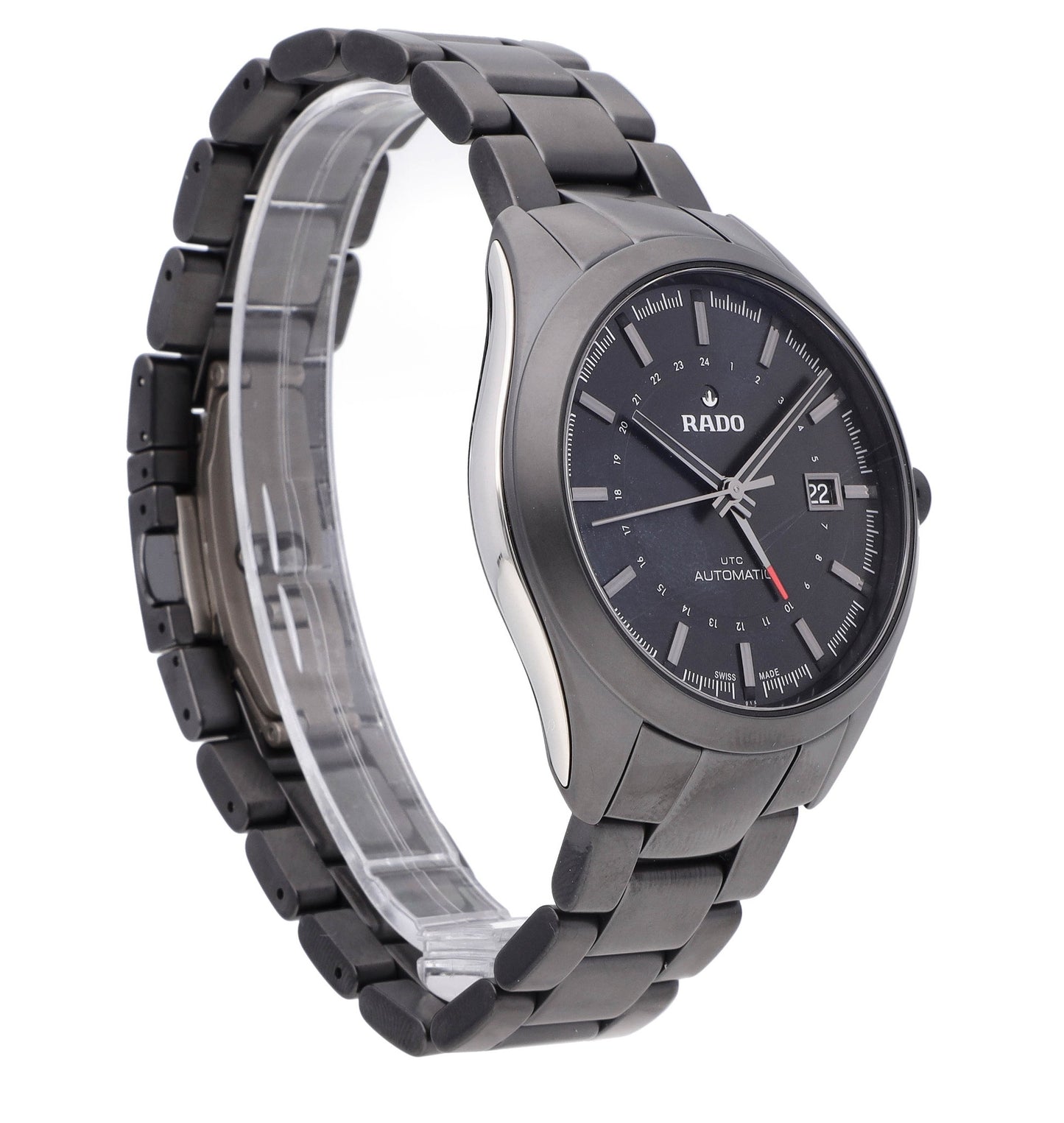 Rado HyperChrome 42mm Automatic GMT Black Dial Ceramic Men's Watch R32167152