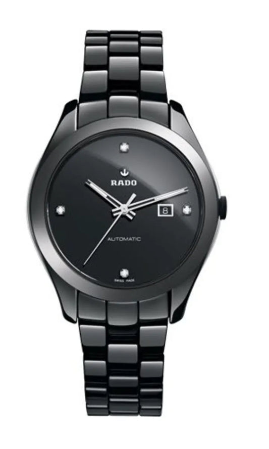 Rado HyperChrome 36mm Auto Black Diamond Dial Ceramic Ladies Watch R32260702