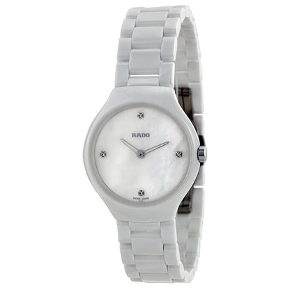 Rado Thinline 30mm Quartz White MOP Dial Ceramic Ladies Watch R27958902