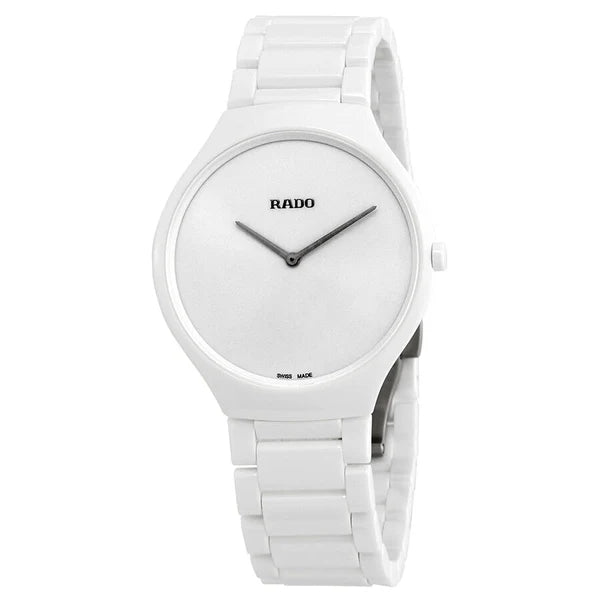 Rado True Thinline 39mm White Dial Ceramic Ladies Watch R27957012