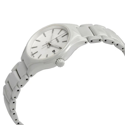 Rado True 30mm Ceramic White Dial Quartz Ladies Watch R27061012