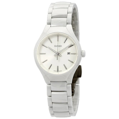 Rado True 30mm Ceramic White Dial Quartz Ladies Watch R27061012