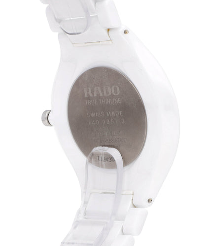 Rado True Thinline 39mm White MOP Diamond Dial Ceramic Ladies Watch R27957912