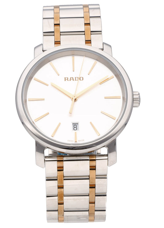Rado DiaMaster 46mm Quartz Silver Dial Two-Tone Men's Watch R14078103