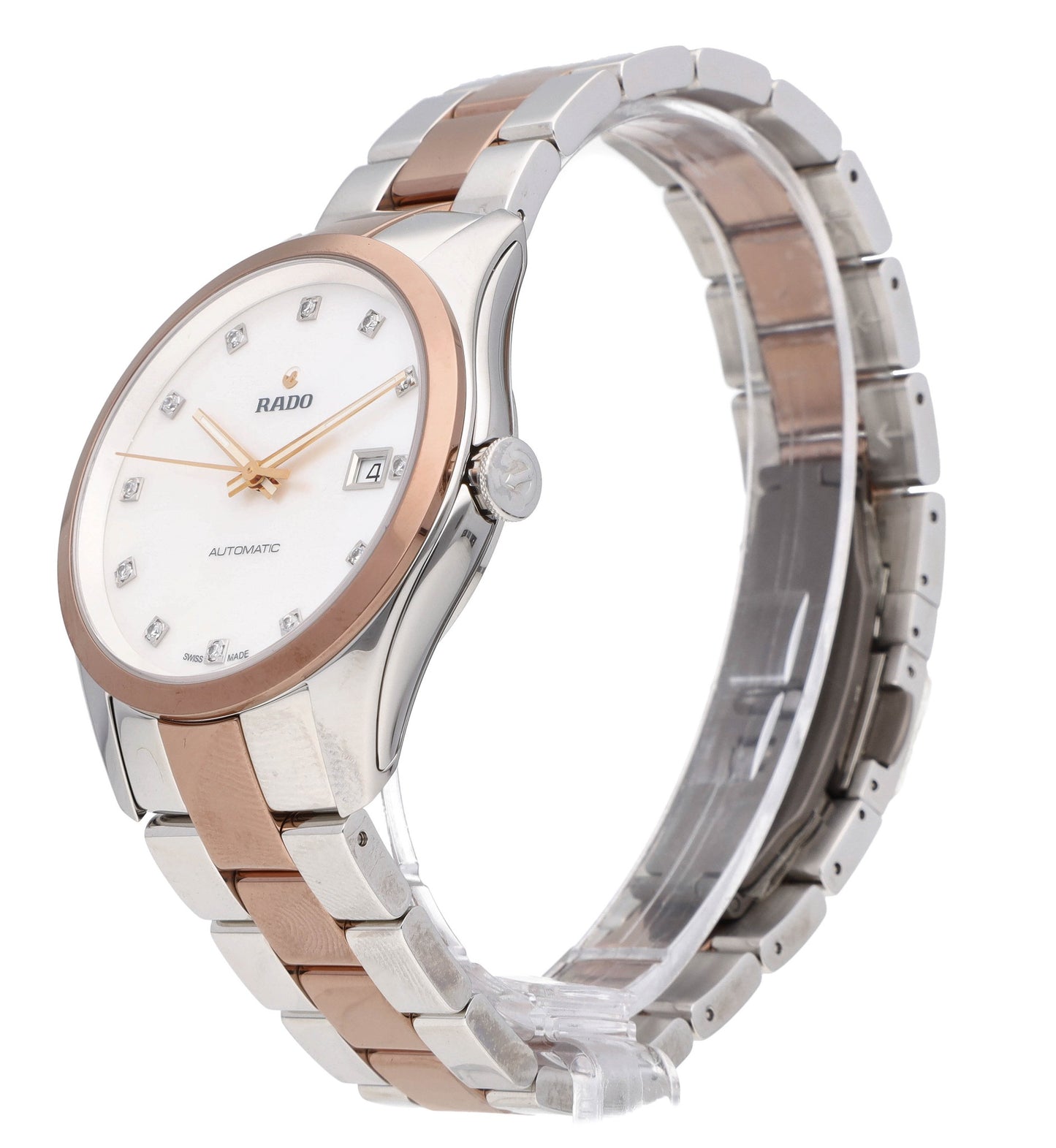 Rado HyperChrome Automatic 38.7mm White MOP Diamond Dial Men's Watch R32980902