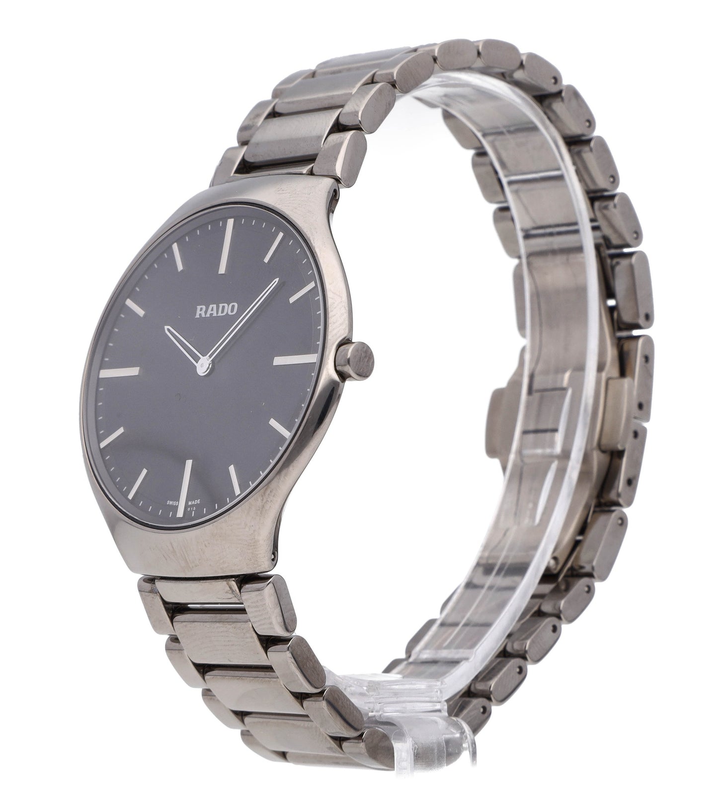 Rado True Thinline 30mm Quartz Black Dial Ceramic Ladies Watch R27956152