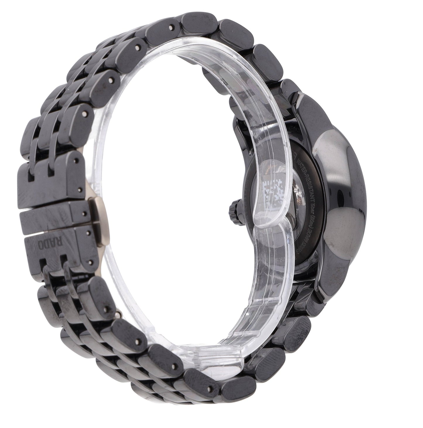 Rado DiaMaster Auto 33mm Ceramic Black Diamond Dial Ladies Watch R14043717