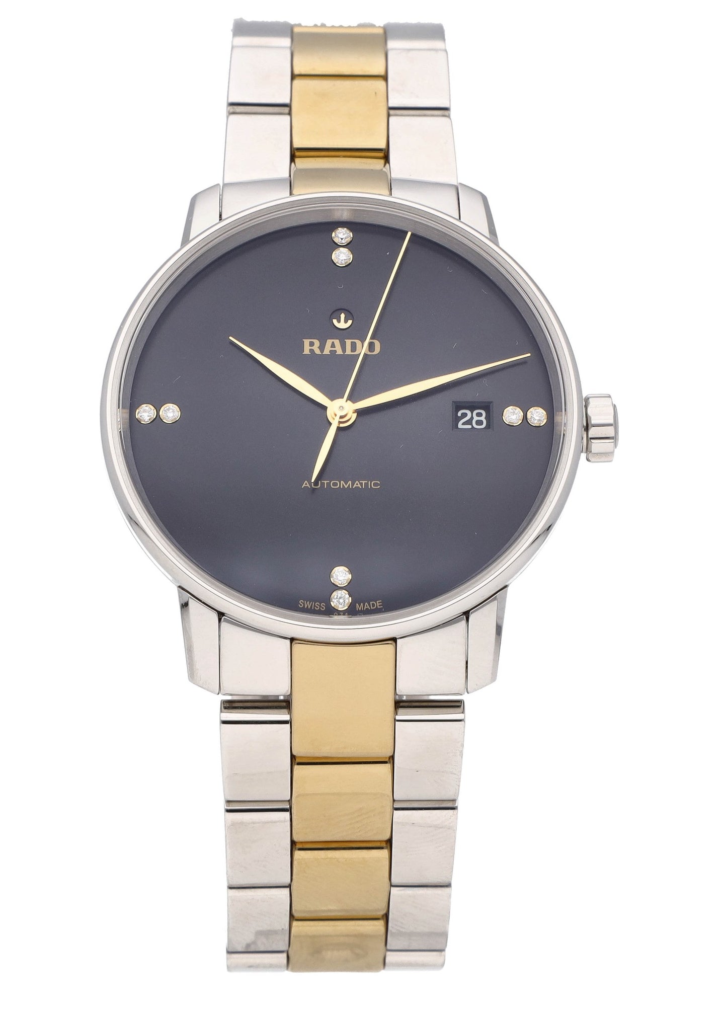 Rado Coupole 38mm Automatic Black Diamond Dial Men's Watch R22860712