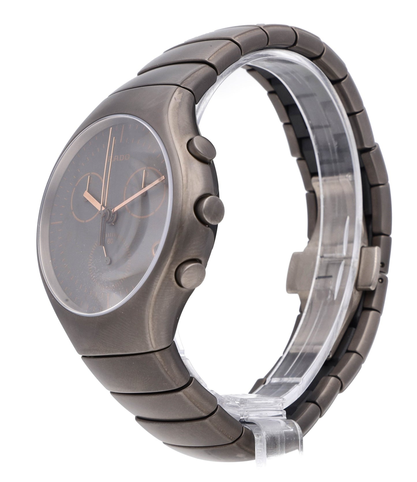 Rado True Chronograph 43mm Ceramic Quartz Gray Dial Men's Watch R27897402