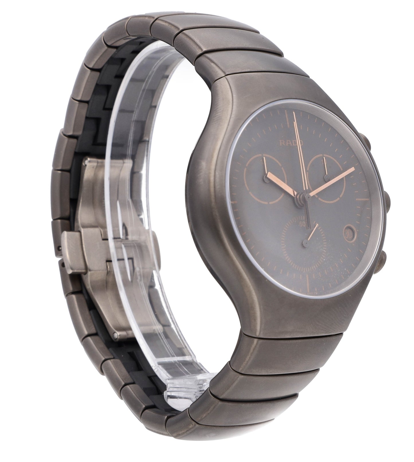 Rado True Chronograph 43mm Ceramic Quartz Gray Dial Men's Watch R27897402