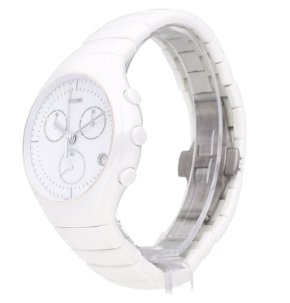 Rado True Chronograph 44mm Ceramic Quartz White Dial Men's Watch R27832012