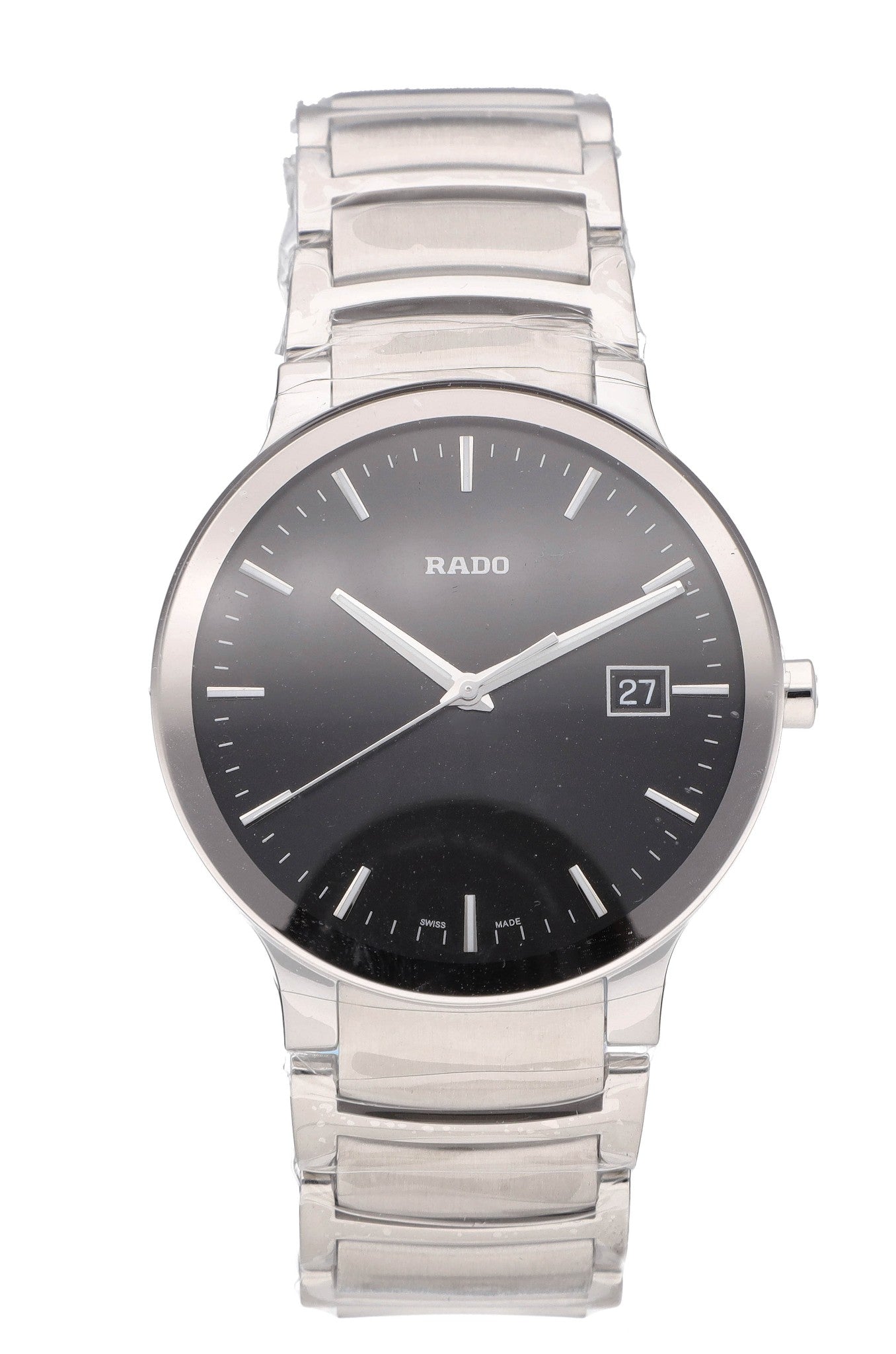 Rado Centrix 38mm Quartz Black Dial Stainless Steel Men's Watch R30927153