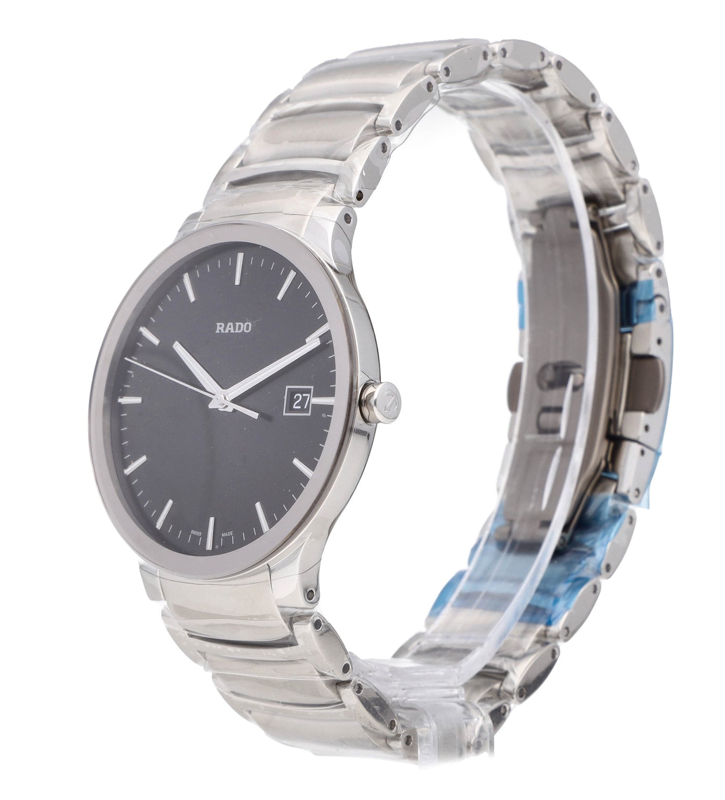 Rado Centrix 38mm Quartz Black Dial Stainless Steel Men's Watch R30927153