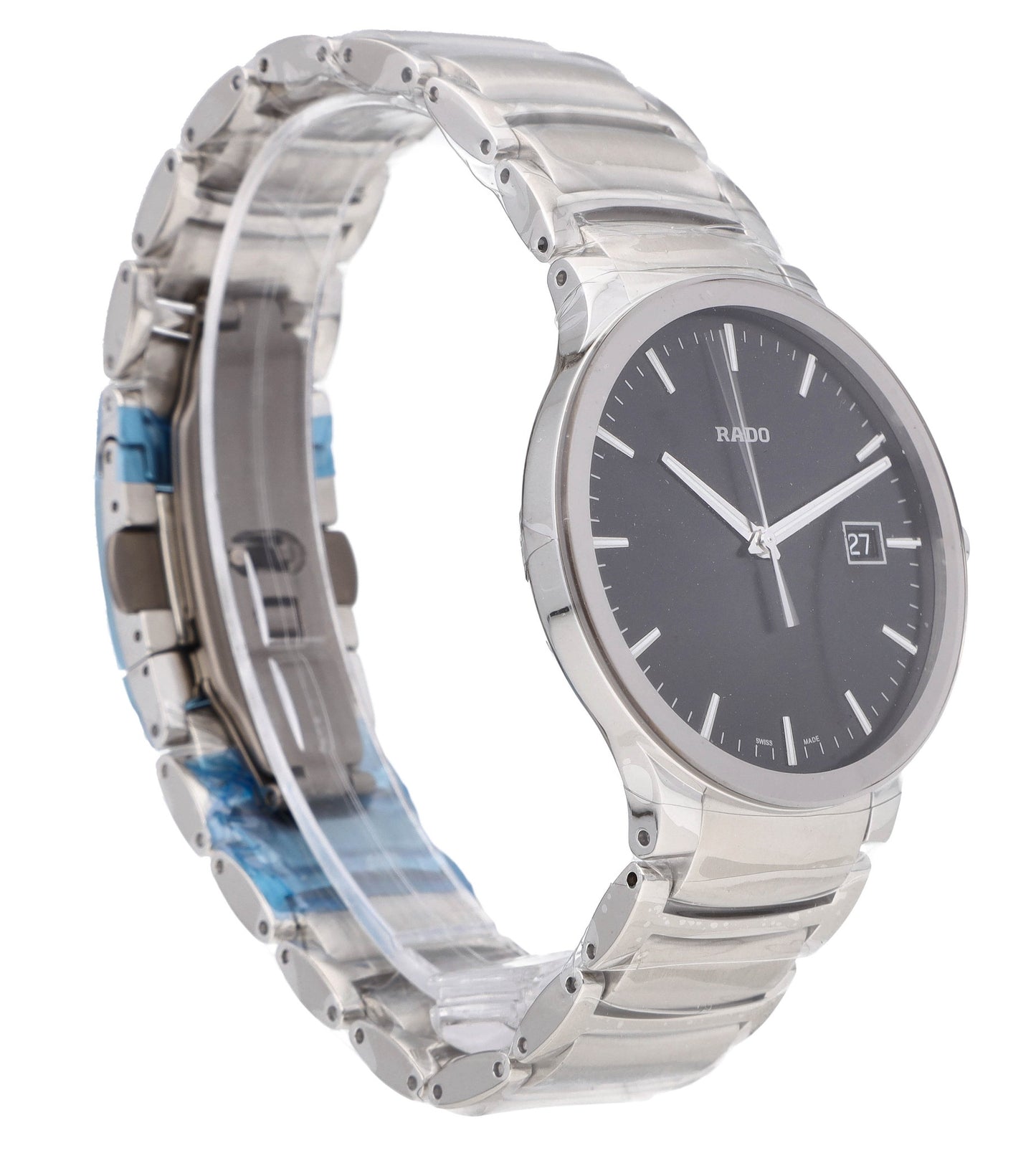 Rado Centrix 38mm Quartz Black Dial Stainless Steel Men's Watch R30927153