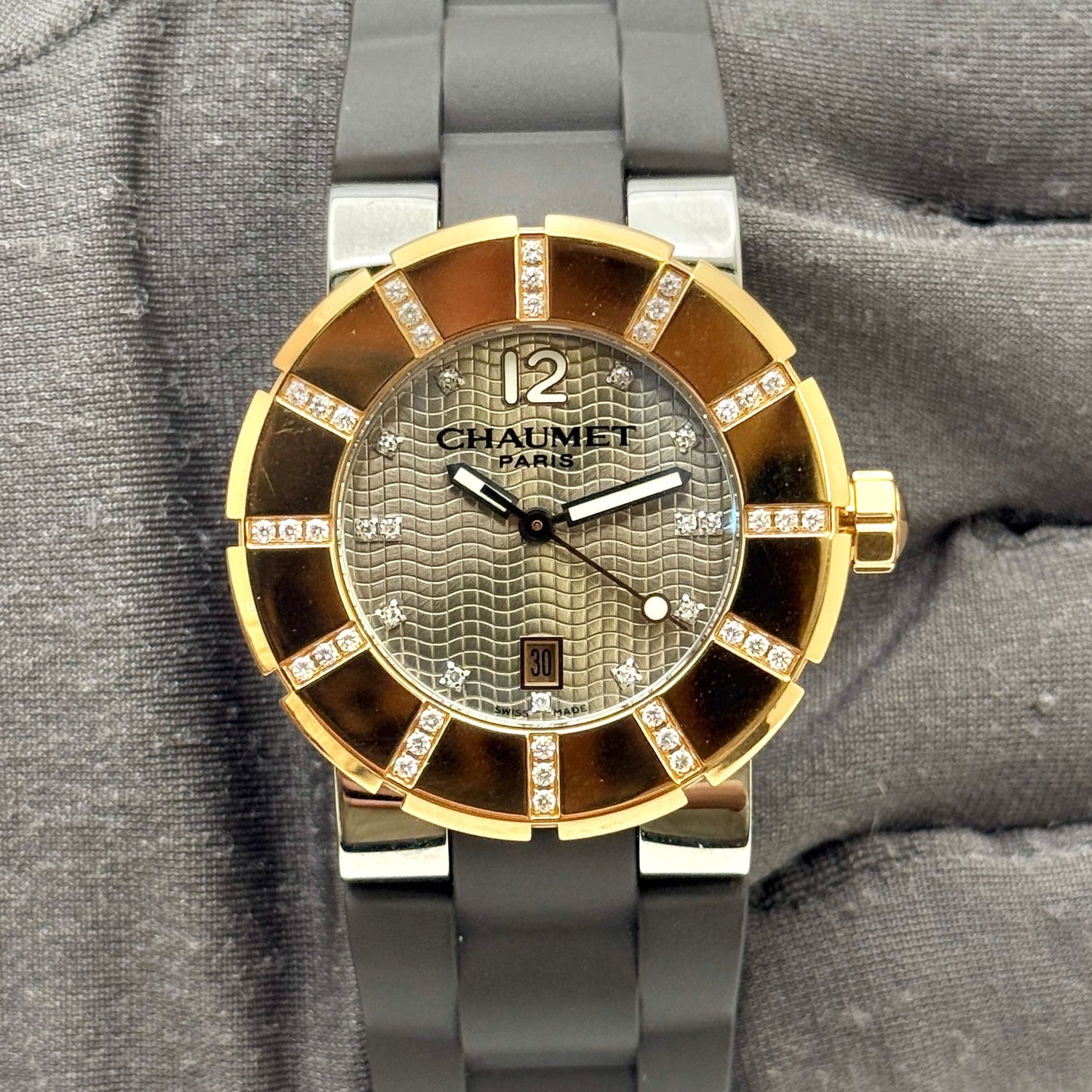 Chaumet Class One 33mm Quartz Steel & Rose Gold Ladies Watch W17322.33L