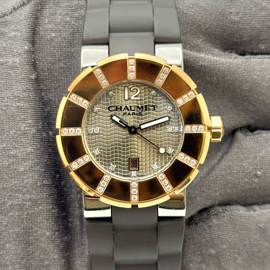 Chaumet Class One 33mm Quartz Steel & Rose Gold Ladies Watch W17322.33L