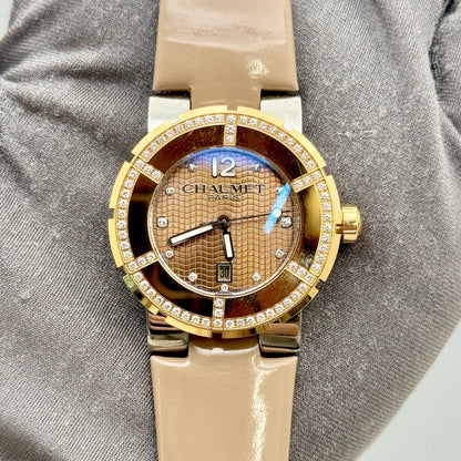 Chaumet Class One 33mm Quartz Steel & Rose Gold Ladies Watch W17321.33P