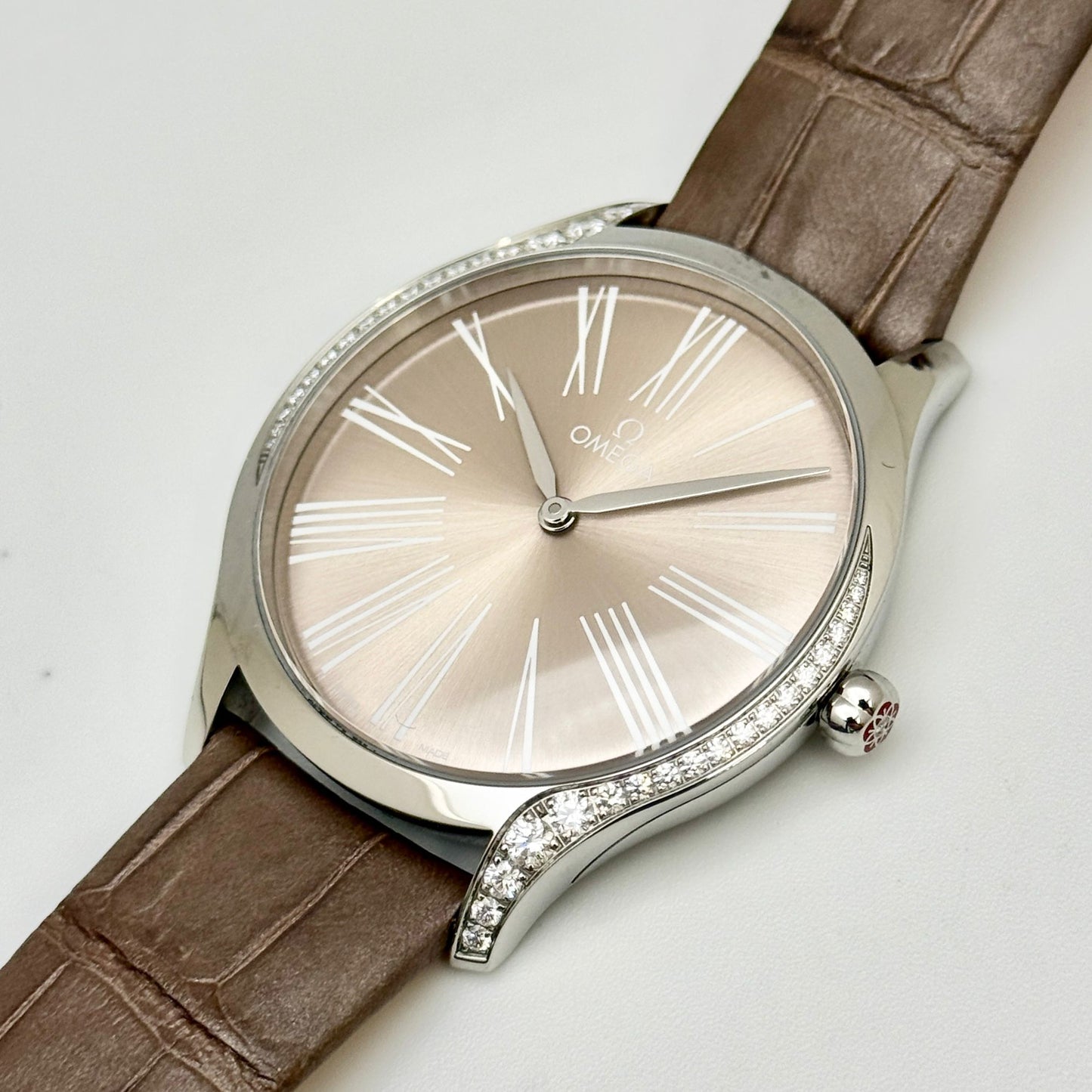 Omega De Ville Trésor 39mm Diamond Bezel Quartz Men's Watch 428.18.39.60.13.001