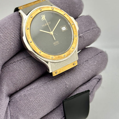 Hublot MDM Classic Quartz 35mm Black Dial & Yellow Gold Ladies Watch S.152.10.2