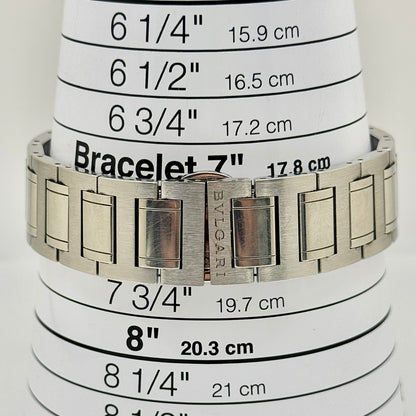 Bvlgari Diagono 33 Automatic White Dial Stainless Steel Men's Watch BB 33 SS
