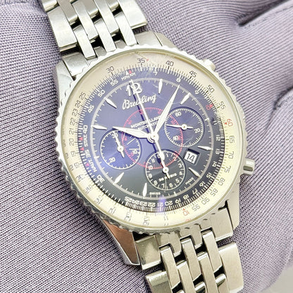 Breitling Montbrilliant 38mm Automatic Chronograph Black Dial Men's Watch A41330