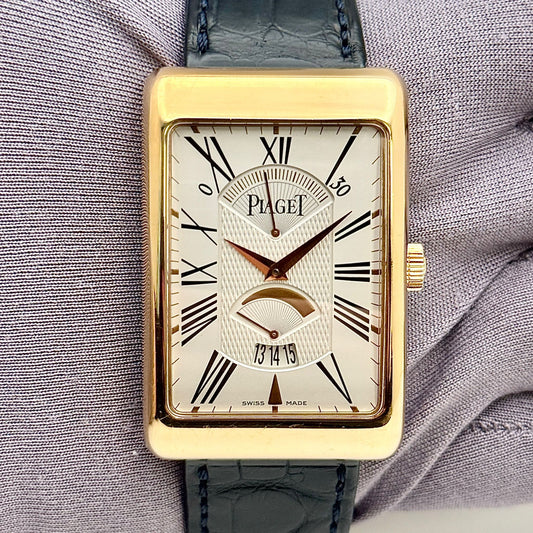Piaget Emperador Black Tie 18k Rose Gold 30x45mm Automatic Men's Watch G0A33062