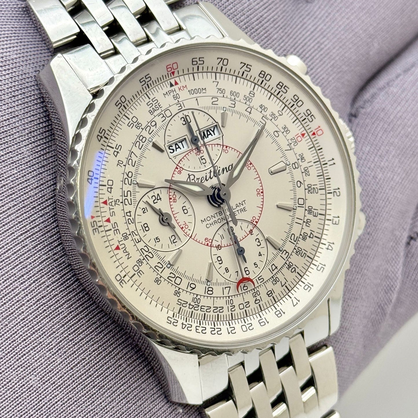 Breitling Montbrilliant Datora 43mm Automatic Men's Watch A2133012/G518-441A