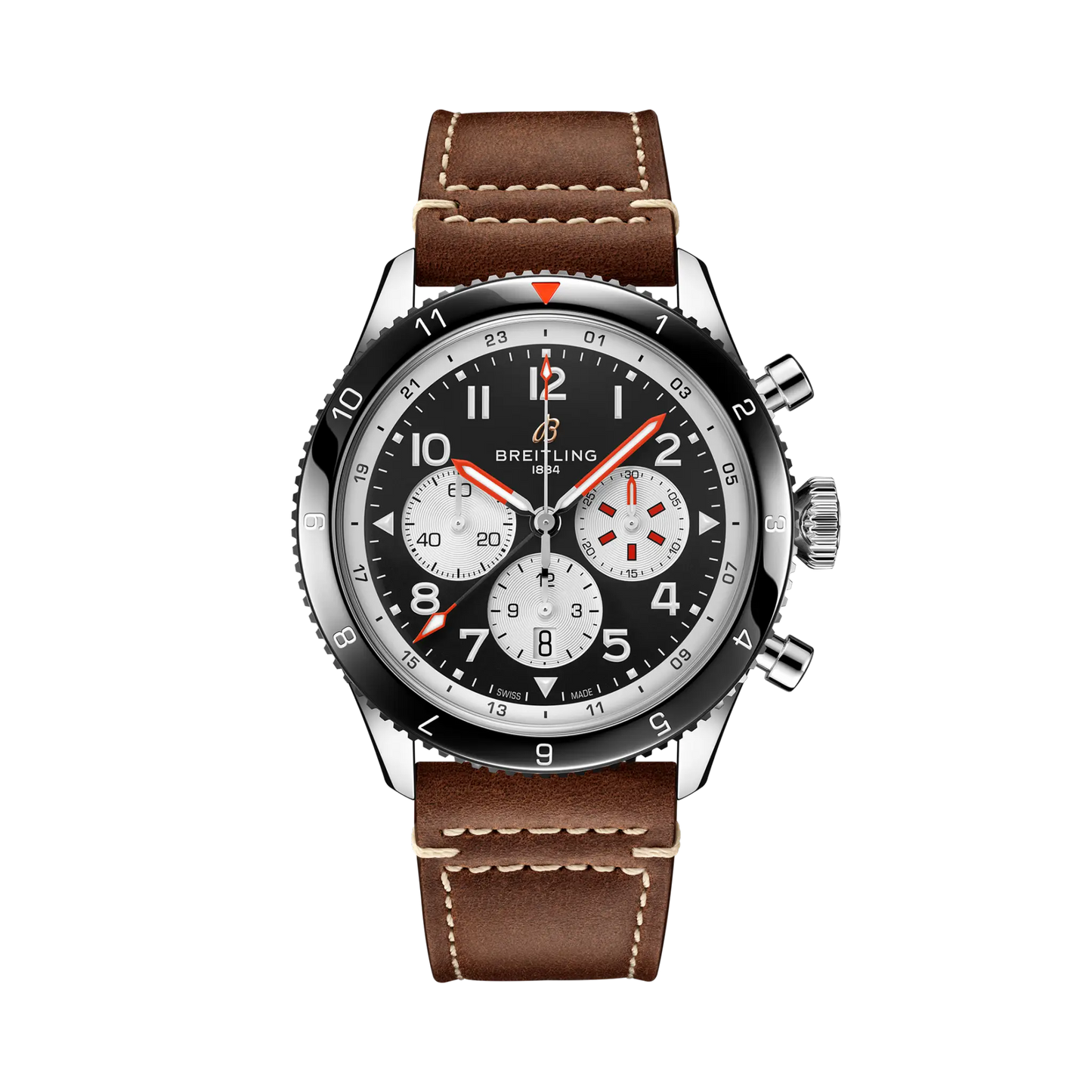 Breitling Super Avi Chronograph 46mm Automatic GMT Men's Watch YB04451A1B1X1