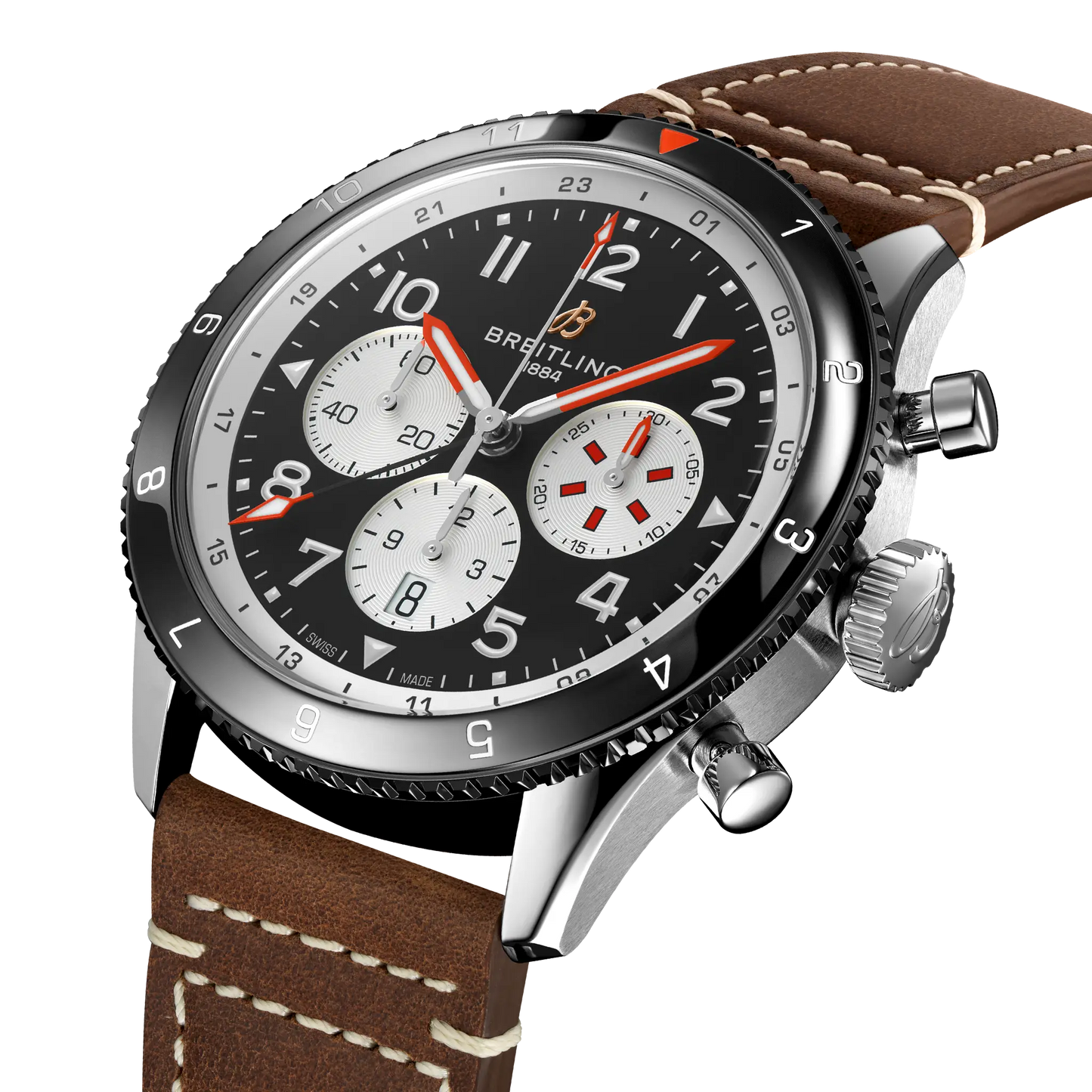 Breitling Super Avi Chronograph 46mm Automatic GMT Men's Watch YB04451A1B1X1