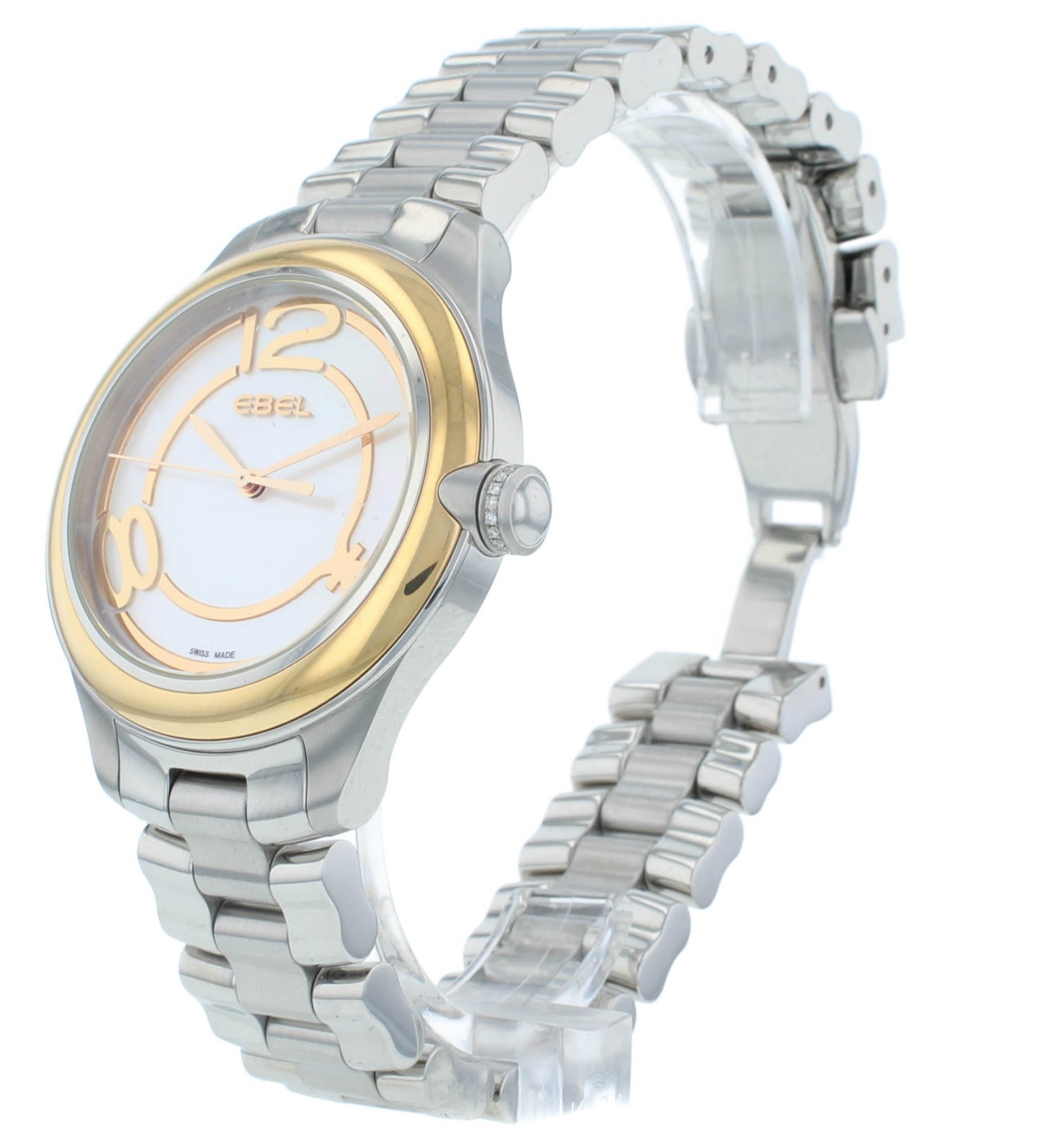 Ebel Onde Quartz 36mm White MOP Dial Stainless Steel Ladies Watch 1216104