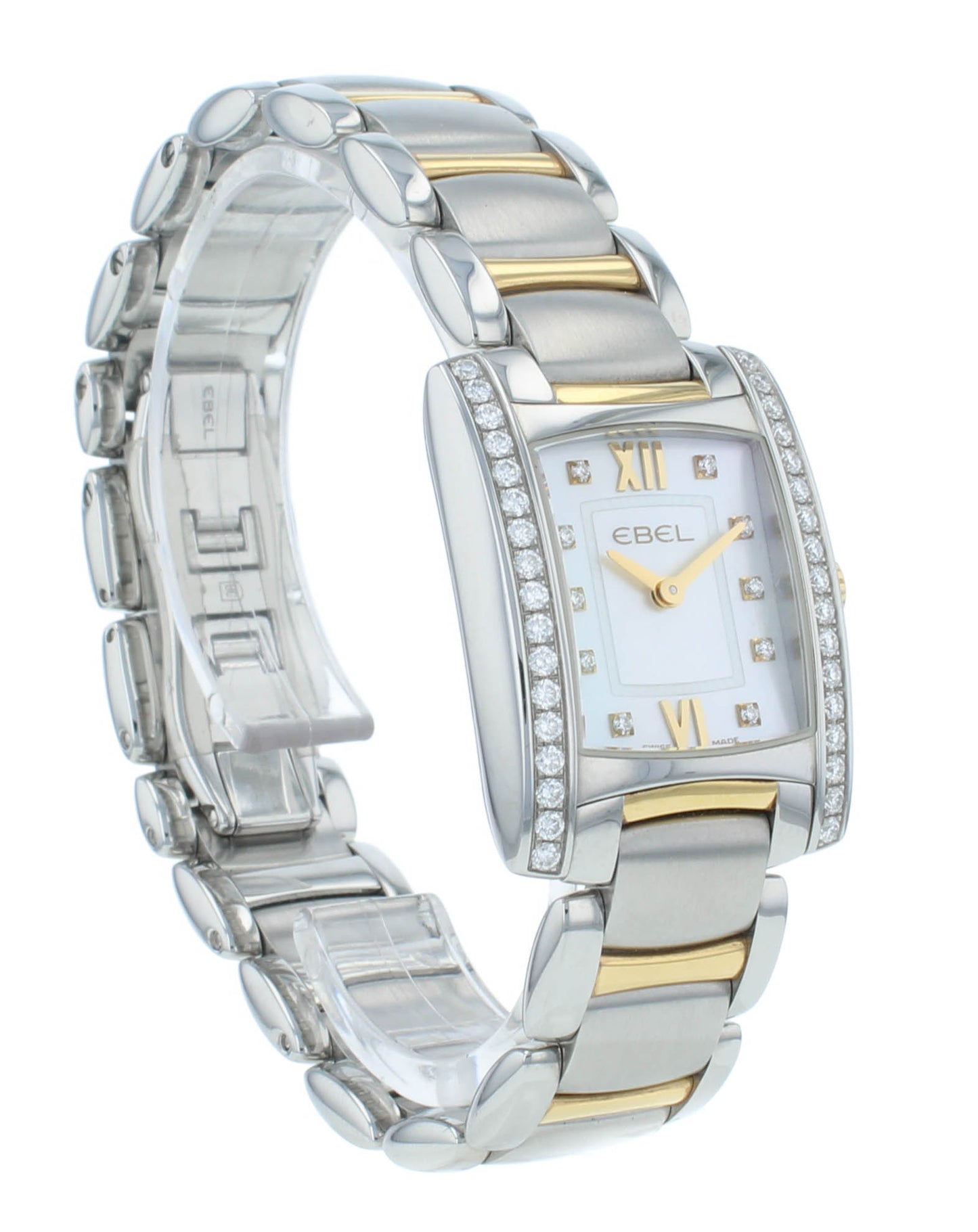 Ebel Brasilia Quartz 23.7mm Steel & 18kt Yellow Gold Ladies Watch 1215769