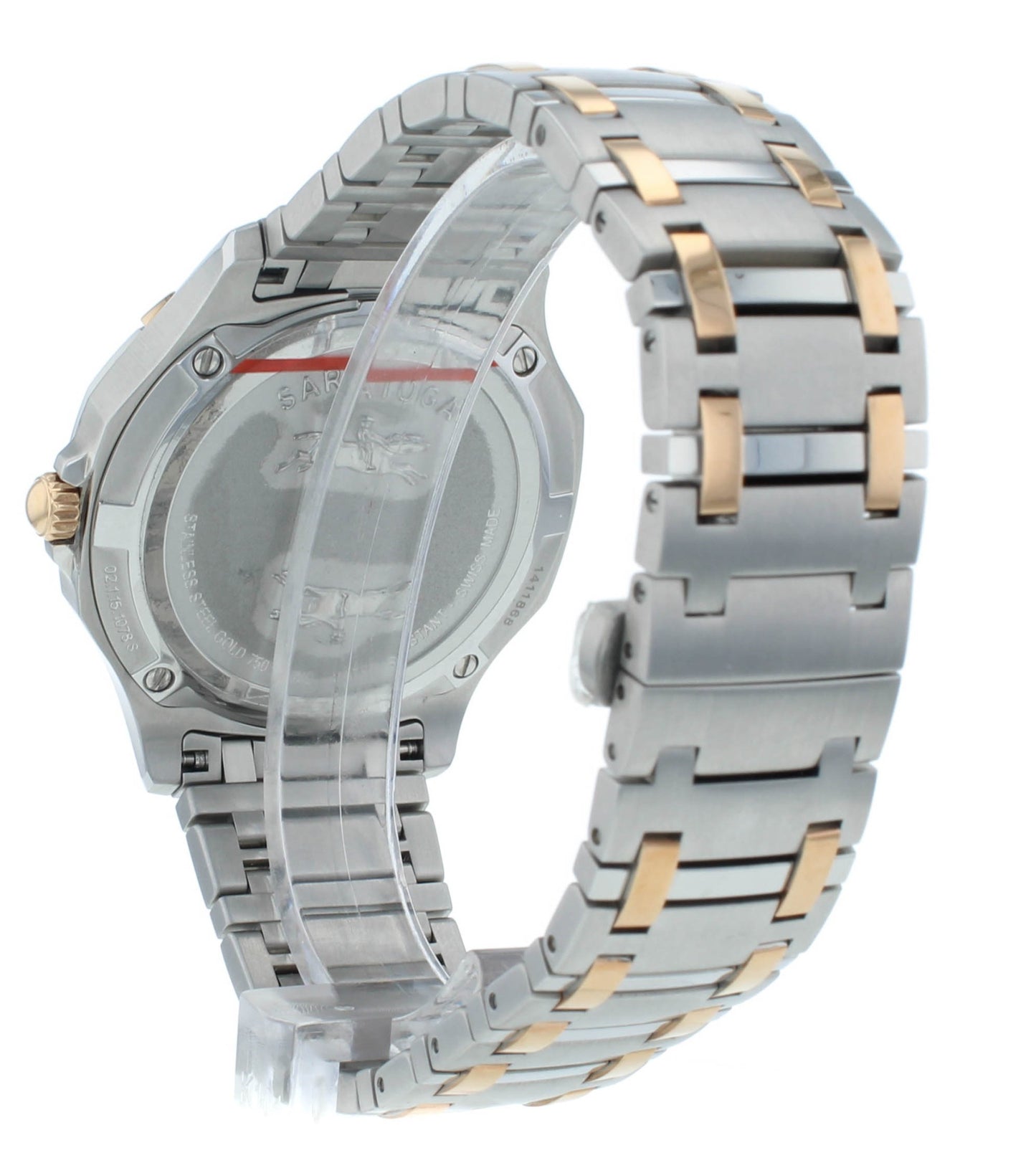 Concord Saratoga 40mm Steel & 18kt Rose Gold Quartz White Dial Mens Watch 320217