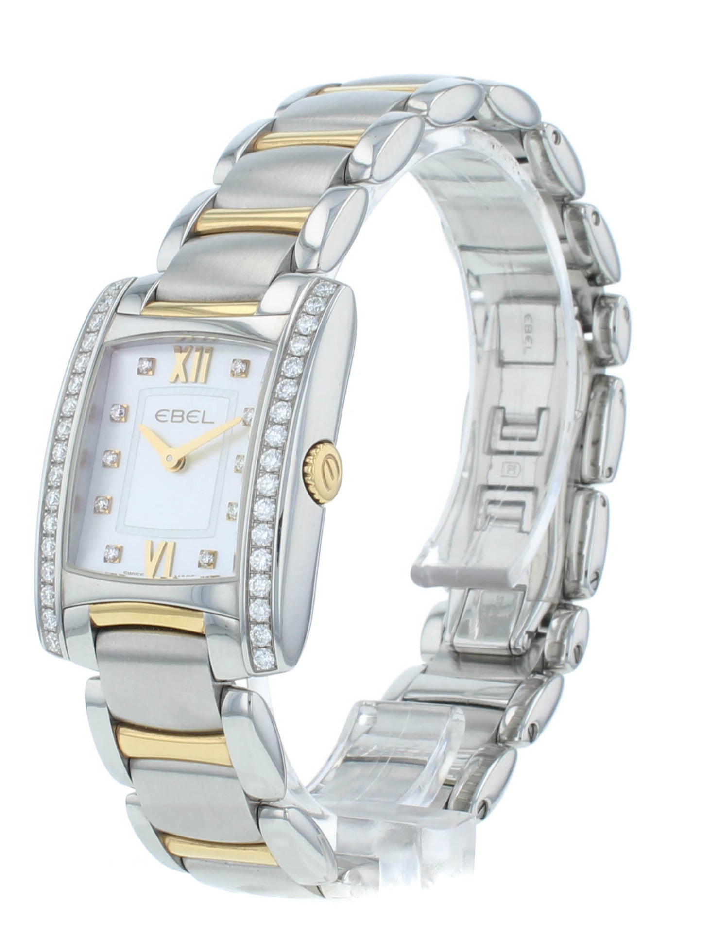 Ebel Brasilia Quartz 23.7mm Steel & 18kt Yellow Gold Ladies Watch 1215769