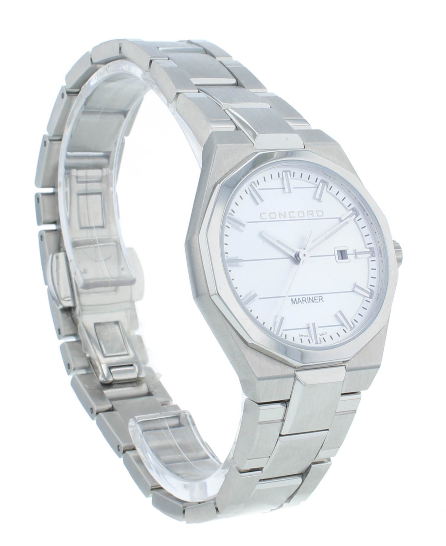 Concord Mariner Stainless Steel 30mm Silver Dial Quartz Ladies Watch 320272