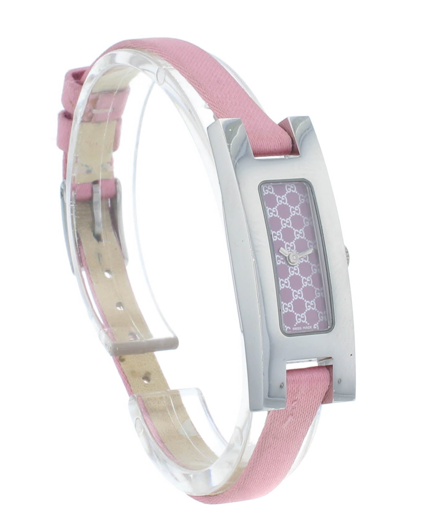 Pre-Owned Gucci 3900L Quartz Stainless Steel 12mm Pink Dial & Strap Ladies Watch