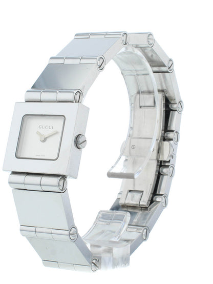 Gucci Small Quartz Stainless Steel Silver Dial 21mm Ladies Watch 600L