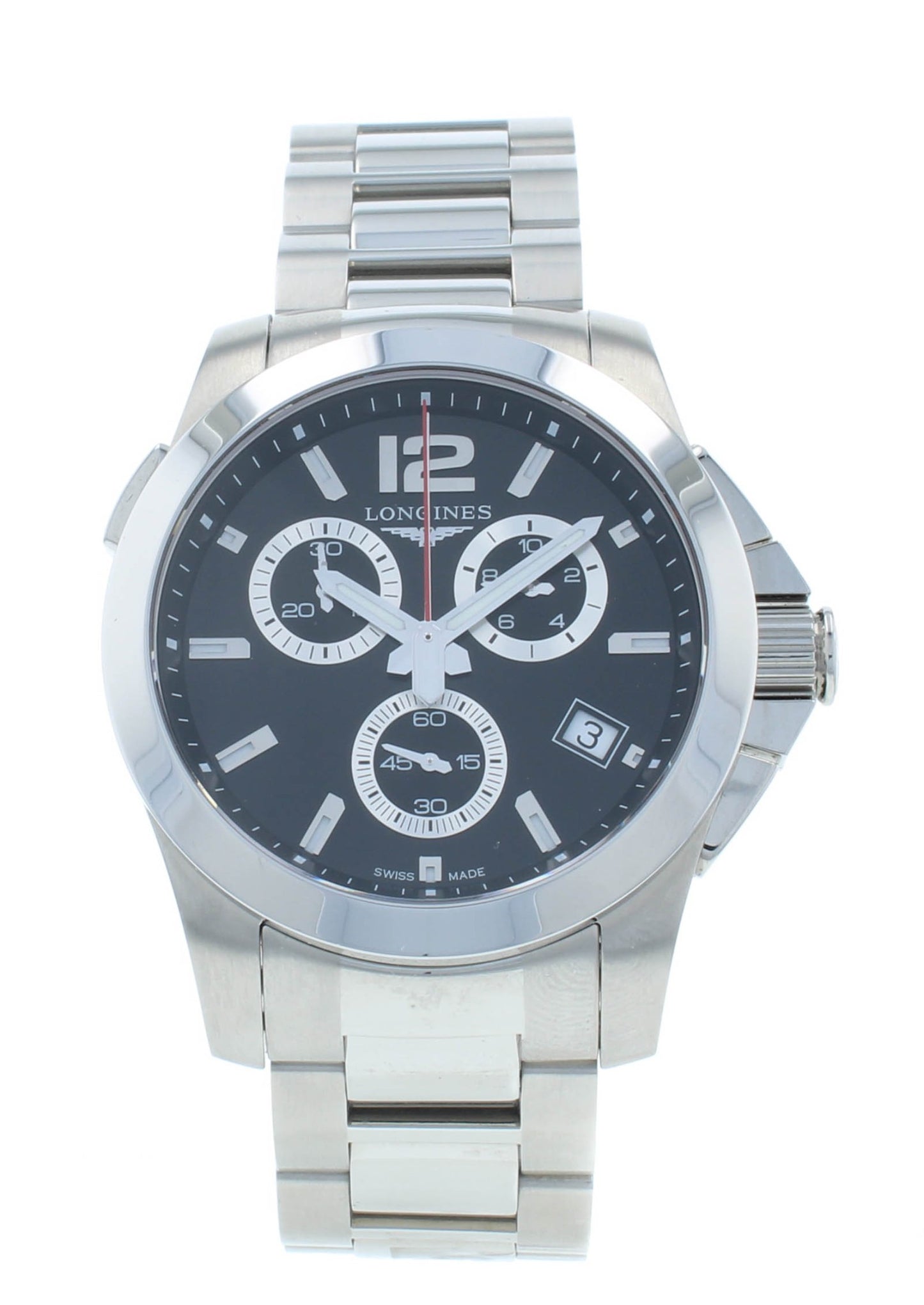 Pre-Owned Longines Conquest Quartz 41mm Chronograph Men's Watch L3.702.4.56.6