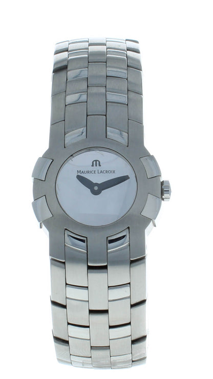 Maurice Lacroix Stainless Steel Quartz Black Dial Ladies Watch 59858-6702