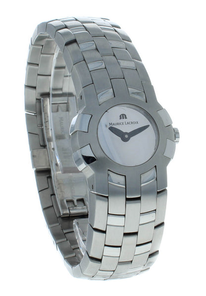 Maurice Lacroix Stainless Steel Quartz Black Dial Ladies Watch 59858-6702
