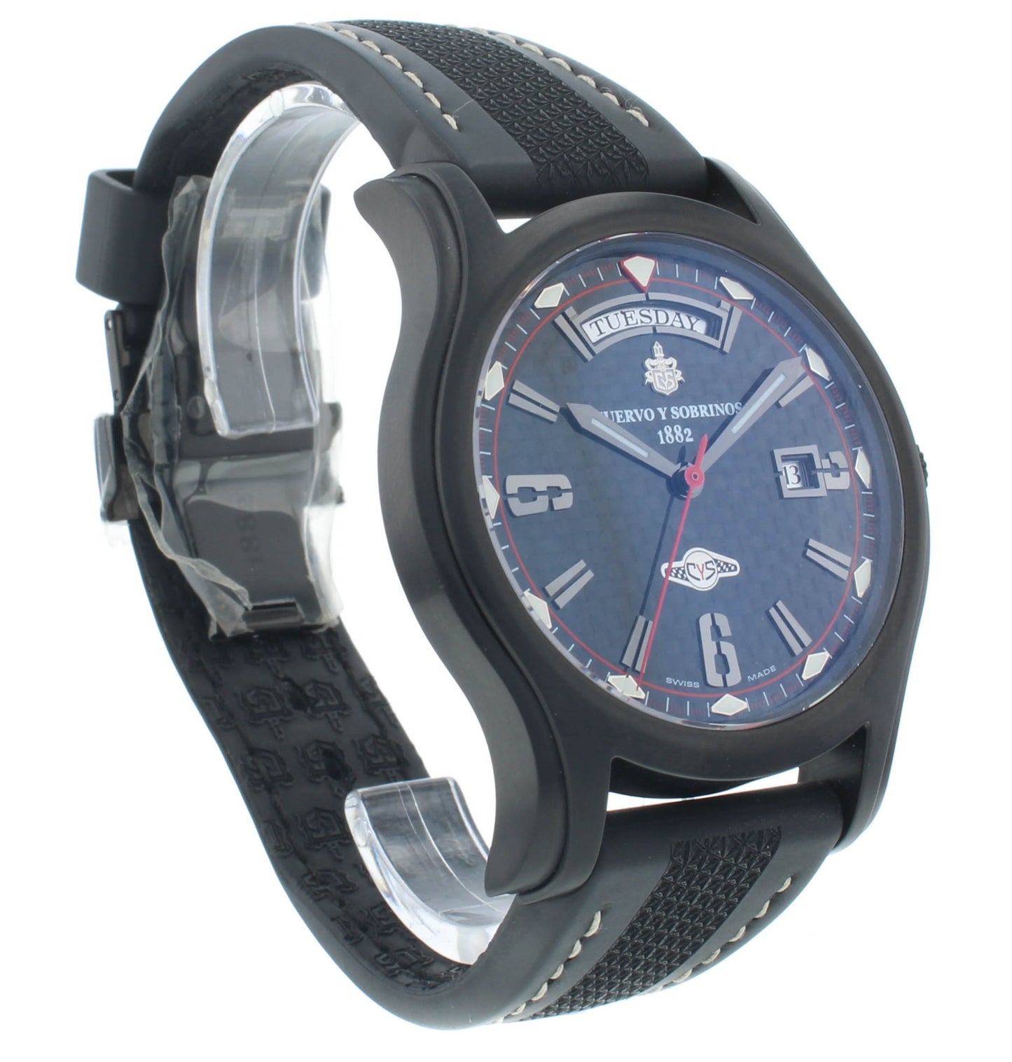 Cuervo Y Sobrinos Robusto Day Date 43mm Automatic Men's Watch 2811.3NRC