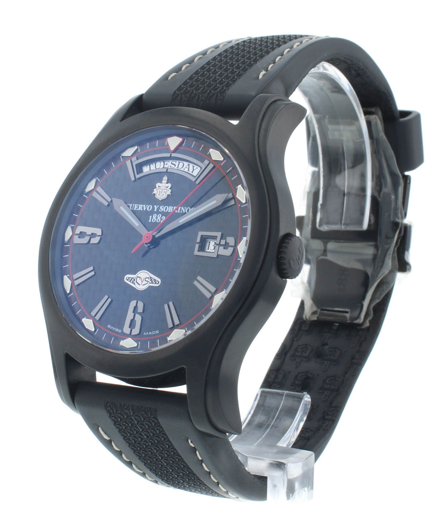 Cuervo Y Sobrinos Robusto Day Date 43mm Automatic Men's Watch 2811.3NRC