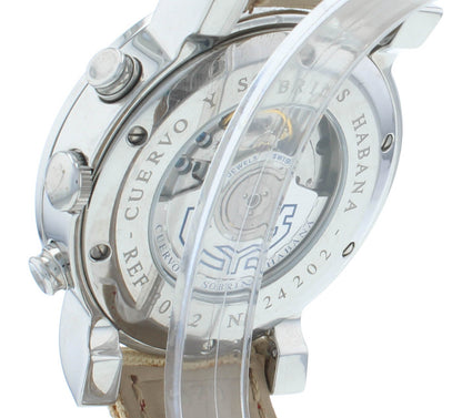 Pre-Owned Cuervo Y Sobrinos Habana Chronograph 42mm Auto Men's Watch 3022.1C.LIV