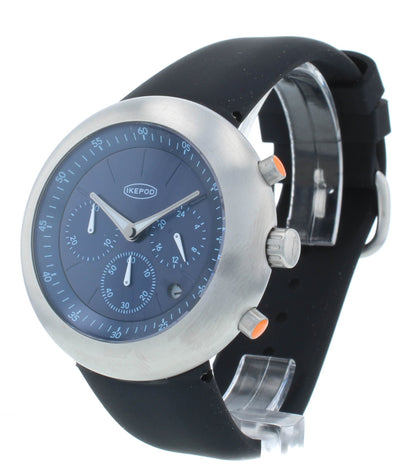 Ikepod Chronopod Quartz 44mm Blue Dial Stainless Steel Men's Watch C006-SI-LB