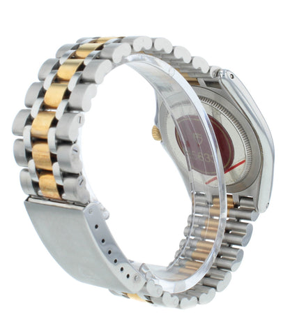 Tudor Monarch Steel & 18kt Gold Silver Dial 36mm Quartz Men's Watch 15663