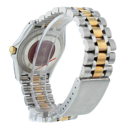 Tudor Monarch Steel & 18kt Gold Silver Dial 36mm Quartz Men's Watch 15663