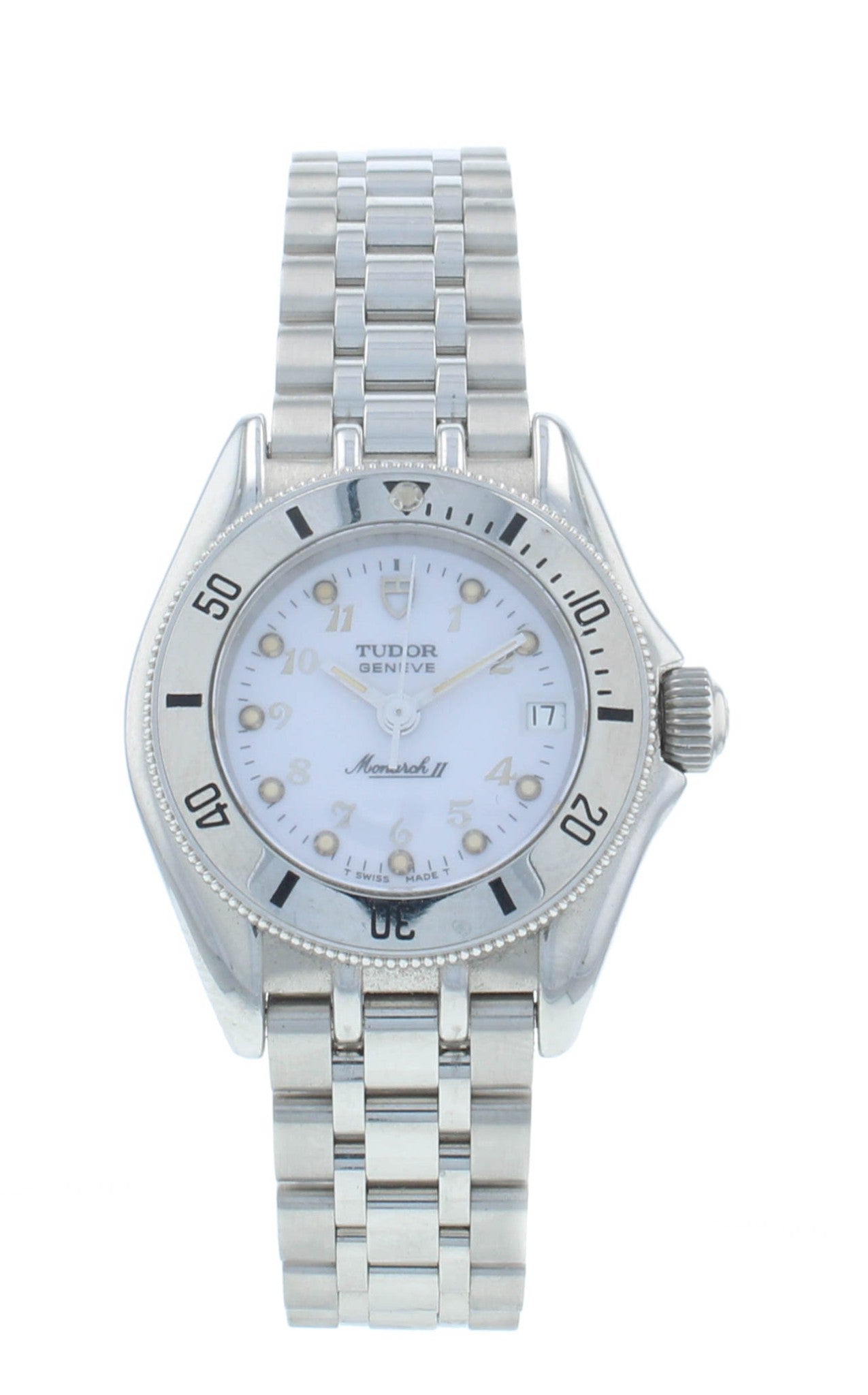 Tudor Monarch Stainless Steel Silver Dial 27mm Quartz Ladies Watch 15850