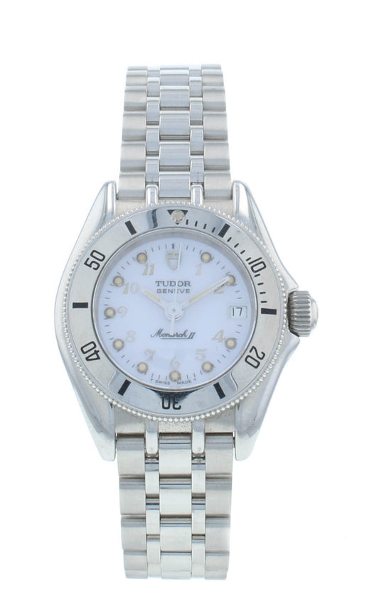 Tudor Monarch Stainless Steel Silver Dial 27mm Quartz Ladies Watch 15850
