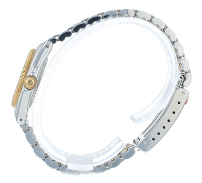 Tudor Monarch Steel & 18kt Gold Blue Dial 27mm Quartz Ladies Watch 15833