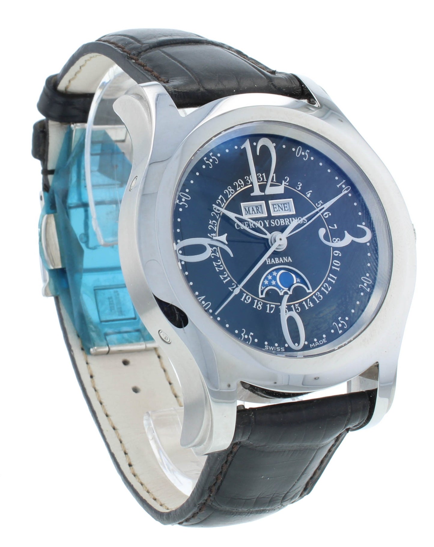 Cuervo Y Sobrinos Habana Triple Date Moonphase Auto 43mm Men's Watch 2804.1N
